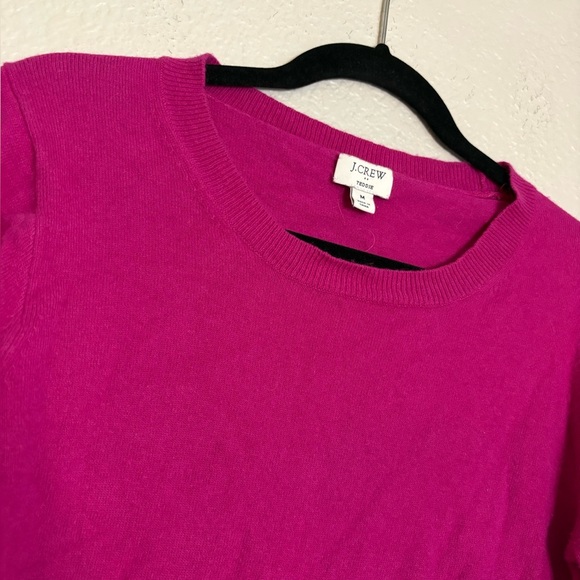 J. Crew Hot Pink/Fuchsia Teddie Sweater Cotton Wool Blend - Picture 5 of 5